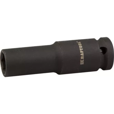 Торцовая головка KRAFTOOL &quot;INDUSTRIE QUALITAT&quot; ударная, удлиненная (1/2&quot;), FLANK, Cr-Mo, фосфатированная, 14 мм 27942-14_z01 купить в Екатеринбурге