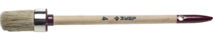 Кисть круглая ЗУБР &quot;УНИВЕРСАЛ - МАСТЕР&quot;, светлая щетина, деревянная ручка, №4, 25мм 01501-25 купить в Екатеринбурге