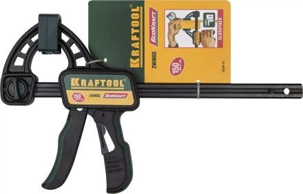 Струбцина &quot;EcoKraft&quot; ручная пистолетная, KRAFTOOL 32226-15, пластиковый корпус, 150/350мм, 150кгс 32226-15 купить в Екатеринбурге