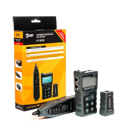 LAN-тестер КВТ KT 8209 для витой пары с поддержкой PoE (86208) купить в Екатеринбурге