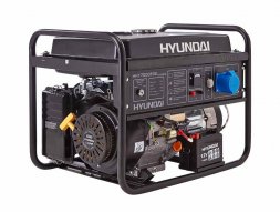 Бензогенератор газовый Hyundai HHY7000FGE + колеса hourmeter LPG kit