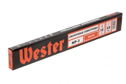 Электроды для сварки WESTER МР-3, 3.0 мм, 1 кг купить в Екатеринбурге