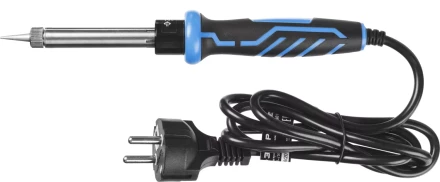 Паяльник ЗУБР &quot;ПРОФЕССИОНАЛ&quot; с двухкомпонентной рукояткой и защитным колпачком в наборе с припоем и подставкой, 60Вт, конус 55402-60_z01 купить в Екатеринбурге