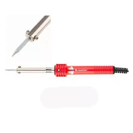 Паяльник MATRIX 40W (220В) пластиковая рукоятка медный наконечник с защитным покрытием 913004 купить в Екатеринбурге