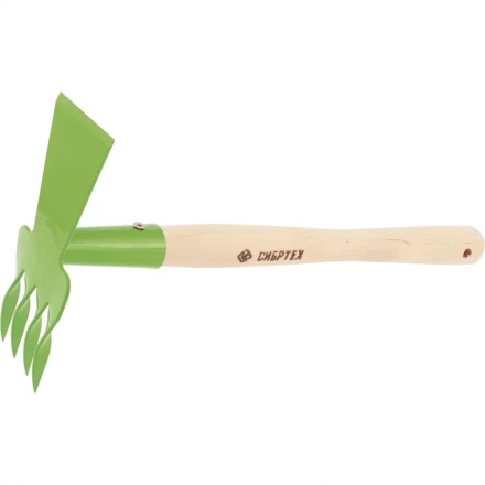 Рыхлитель 4-зубый витой зуб комбинированный профиль "трапеция" деревянная рукоятка СИБРТЕХ 62342 купить в Екатеринбурге