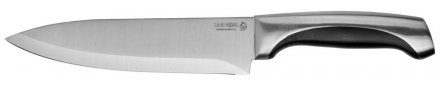 Нож LEGIONER &quot;FERRATA&quot; шеф-повара, рукоятка с металлическими вставками, лезвие из нержавеющей стали, 200мм 47941 купить в Екатеринбурге