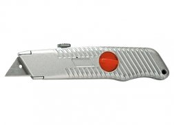Нож 18 мм выдвижное трапециевидное лезвие металлический корпус MATRIX 78964