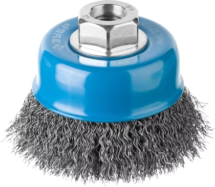 ЗУБР &quot;ПРОФЕССИОНАЛ&quot;. Щетка чашечная для УШМ, витая стальная проволока 0,3мм, 75ммхМ14 35261-075_z02 купить в Екатеринбурге