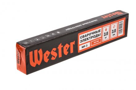 Электроды для сварки WESTER МР-3, 3.0 мм, 3 кг купить в Екатеринбурге