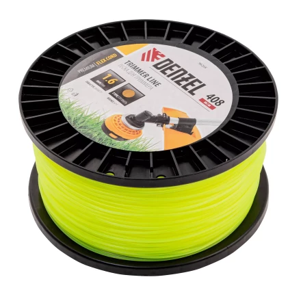Леска для триммера круглая, 1,6мм х 408м, на DIN катушке FLEX CORD, Denzel 96268 купить в Екатеринбурге