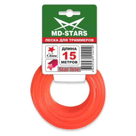 Леска для триммера STAR LINE (звездочка) 2,0MMX15M купить в Екатеринбурге