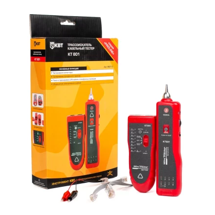 LAN-тестер кабельный КВТ KT 801 с тон-генератором (86213) купить в Екатеринбурге