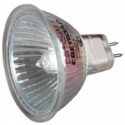 Лампа галогенная СВЕТОЗАР с защитным стеклом, цоколь GU5.3, диаметр 51мм, 20Вт, 12В SV-44722