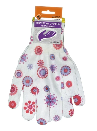 Перчатки нейлоновые Сирень Энкор 1/10 58745 купить в Екатеринбурге