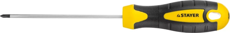 Отвертка STAYER "MASTER" "ТECHNO", двухкомпонентная рукоятка, магнитный наконечник, Cr-V, PH0x100мм 2508-0-10_z02 купить в Екатеринбурге