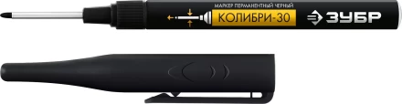 ЗУБР Колибри-30 черный, наконечник L 30 мм,  2.8 мм, перманентный маркер для отверстий (06338-2) купить в Екатеринбурге