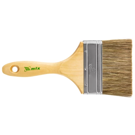 Кисть плоская &quot;Евро&quot; 4&quot;, смешанная щетина, деревянная ручка MTX 83082 купить в Екатеринбурге