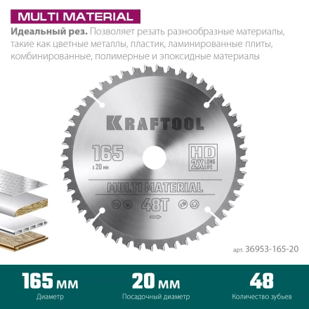 Диск пильный Multi Material, повышенный ресурс 36953-165-20 купить в Екатеринбурге