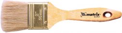 Кисть плоская Евро 3/4 натуральная щетина деревянная ручка MATRIX