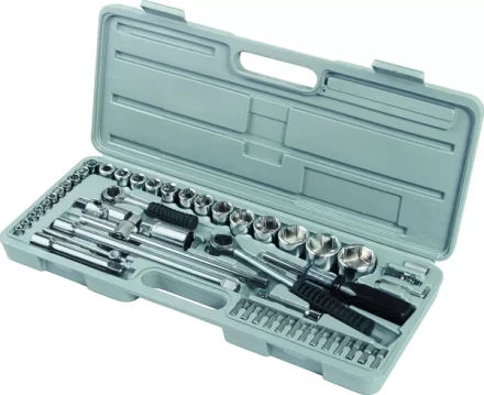 Набор слесарно-монтажный с квадратами 1/4 и 1/2 52 предмета SPARTA 135075 купить в Екатеринбурге