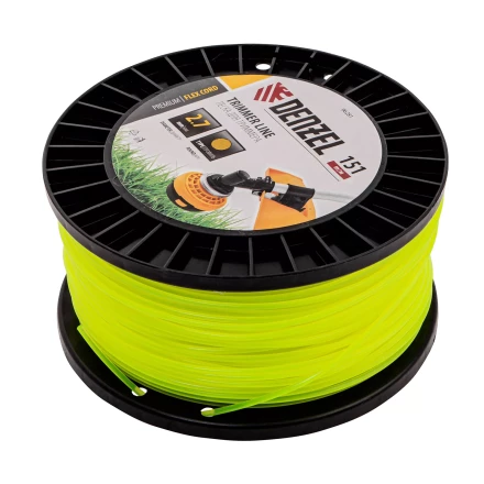 Леска для триммера круглая, 2,7мм х 151м, на DIN катушке FLEX CORD,  Denzel 96281 купить в Екатеринбурге