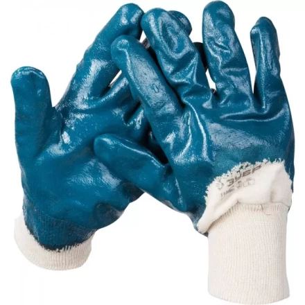 Перчатки ЗУБР &quot;МАСТЕР&quot; рабочие с манжетой, с нитриловым покрытием ладони, размер L (9) 11273-L купить в Екатеринбурге