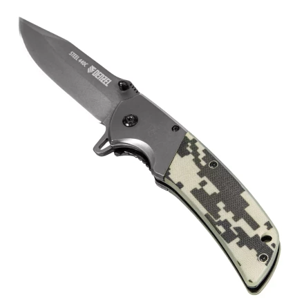 Нож складной Denzel, многоцелевой, системы Liner-Lock, с накладкой G10 на классической рукоятке, 79207 купить в Екатеринбурге