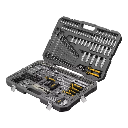 Набор инструментов Denzel 15808, 1/2&quot;, 3/8&quot;, 1/4&quot;, CrV, S2, пластиковый кейс, 232 предмета купить в Екатеринбурге