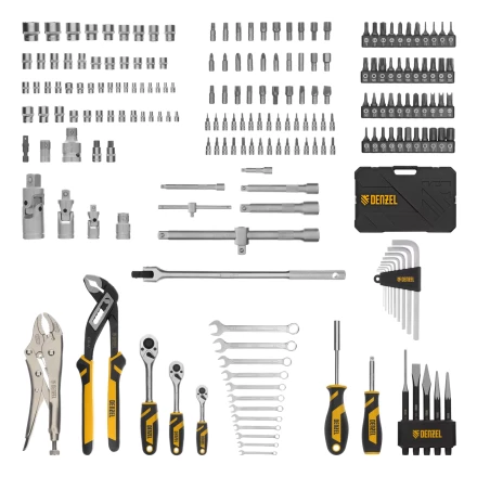 Набор инструментов Denzel 15808, 1/2&quot;, 3/8&quot;, 1/4&quot;, CrV, S2, пластиковый кейс, 232 предмета купить в Екатеринбурге