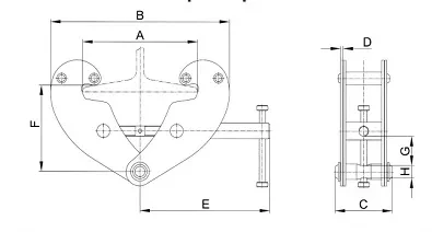 Захват балочный тип JT клипса г-п 5 тонн купить в Екатеринбурге