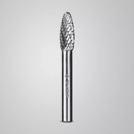 Зубр Твердосплавная борфреза H - пламя, 8 х 20 мм, радиус 1.5 мм (28807-8-20) купить в Екатеринбурге