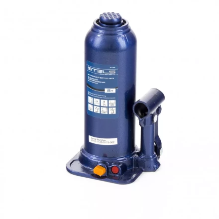 Домкрат гидравлический бутылочный 8 т h подъема 222-447 мм Stels 51165 купить в Екатеринбурге