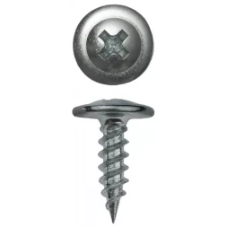 Саморезы ЗУБР с прессшайбой по листовому металлу до 0,9мм, PH2, 4,2х32мм, ТФ7, 45шт 4-300197-42-032