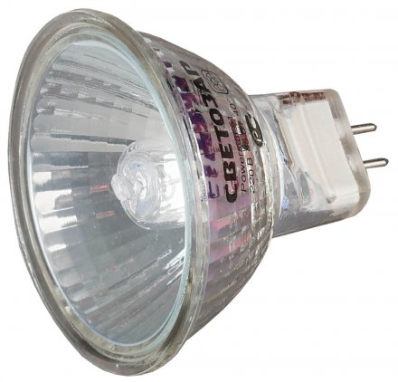 Лампа галогенная СВЕТОЗАР с защитным стеклом, цоколь GU5.3, диаметр 51мм, 35Вт, 220В SV-44813 купить в Екатеринбурге