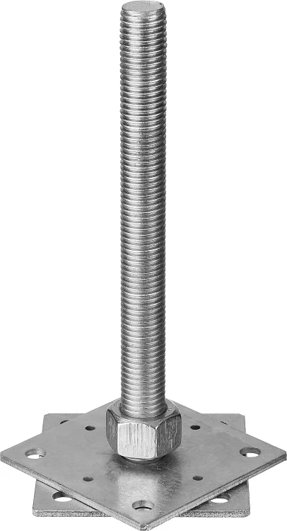 ЗУБР 110 x 110 x 250 мм x М24, цинк, анкерная регулировочная стойка (310266-110) купить в Екатеринбурге