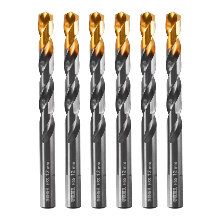 Сверло по металлу, 12 мм, HSS-Tin, Golden Tip, 6 шт. Denzel 717224 купить в Екатеринбурге