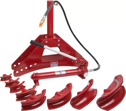 Набор ЗУБР &quot;ЭКСПЕРТ&quot; Трубогиб гидравлический, 10т, ход штока 315мм, 8 насадок, 2 ролика 43077-10 купить в Екатеринбурге