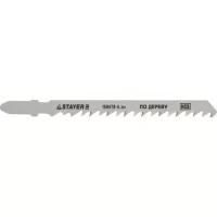 Полотна STAYER "STANDARD", T144D, для эл/лобзика, HCS, по дереву, фанере, быстрый рез, EU-хвост., шаг 4мм, 74мм, 2шт 159478-4_z01