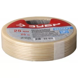 Лента ЗУБР &quot;ЭКСПЕРТ&quot; клеящая однонаправленная, усиленная стекловолокном, 25мм х 10м 12071-25-10