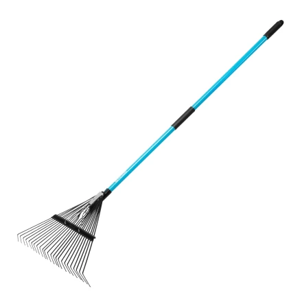 Грабли веерные стальные, 570х1520 мм, 24 зуба, фибергласовый черенок, ПВХ накладка, LUXE// Palisad 617199 купить в Екатеринбурге