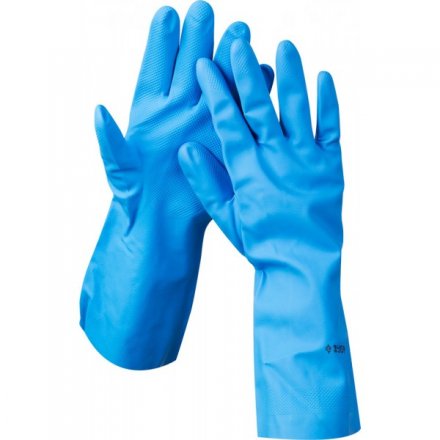 Перчатки ЗУБР нитриловые, повышенной прочности, с х/б напылением, размер M 11255-M купить в Екатеринбурге