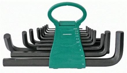 Набор ключей шестигранных коротких 1,5-19мм 18предметов Jonnesway  H01MH118S 48732 купить в Екатеринбурге