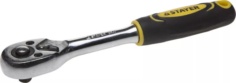 Трещотка для торцовых головок STAYER "PROFI", Сr-V сталь, 45 зубцов, 1/4" 27786-1/4 купить в Екатеринбурге
