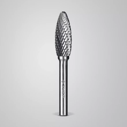 Зубр Твердосплавная борфреза H - пламя, 12 х 32 мм, радиус 2.5 мм (28807-12-32) купить в Екатеринбурге