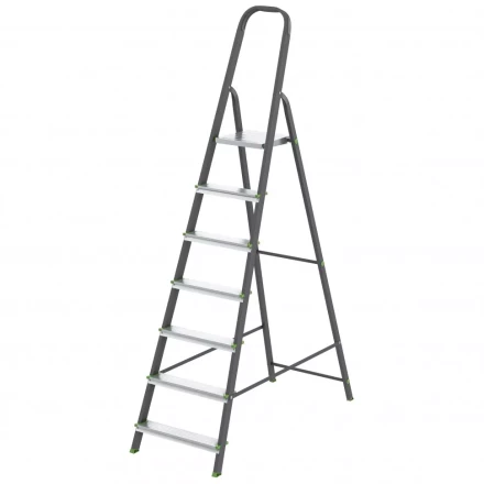 Стремянка 7 ступеней стальной Профиль алюминиевые ступени Россия Сибртех 97957 купить в Екатеринбурге