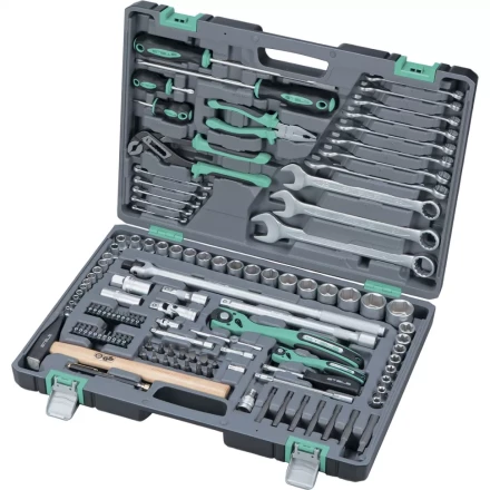 Набор инструмента, 1/4", 1/2", Cr-V, S2, усиленный кейс, 119 предм. STELS 14112 купить в Екатеринбурге