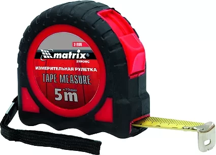 Рулетка Strong 5 м х 19 мм обрезиненный корпус MATRIX 31080 купить в Екатеринбурге