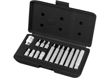 Набор бит HEX, хвостовик-шестигранник 1/2&#039;&#039;, CrV,10 мм, 15 предм  STELS 11313 купить в Екатеринбурге