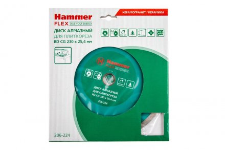 Круг алмазный HAMMER 206-224 ВD CG Ф230х25.4мм по керамограниту купить в Екатеринбурге