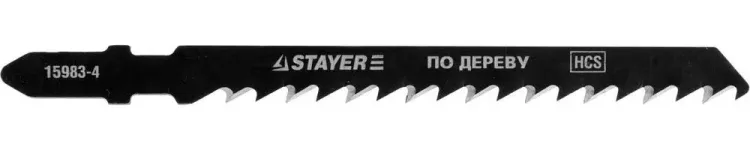 Полотна STAYER "PROFI", T14DP, для эл/лобзика, HCS, по дереву, прямой рез, EU-хвост., шаг 4мм, 75мм, 2шт 15983-4_z01 купить в Екатеринбурге